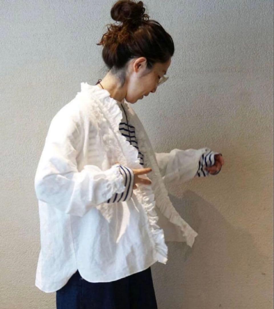 ・journal standard luxe CLシャンブレー フリルブラウス