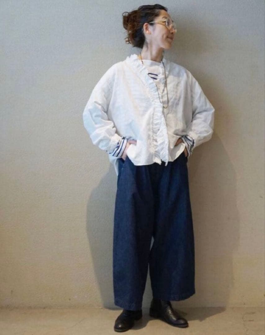 ・journal standard luxe CLシャンブレー フリルブラウス