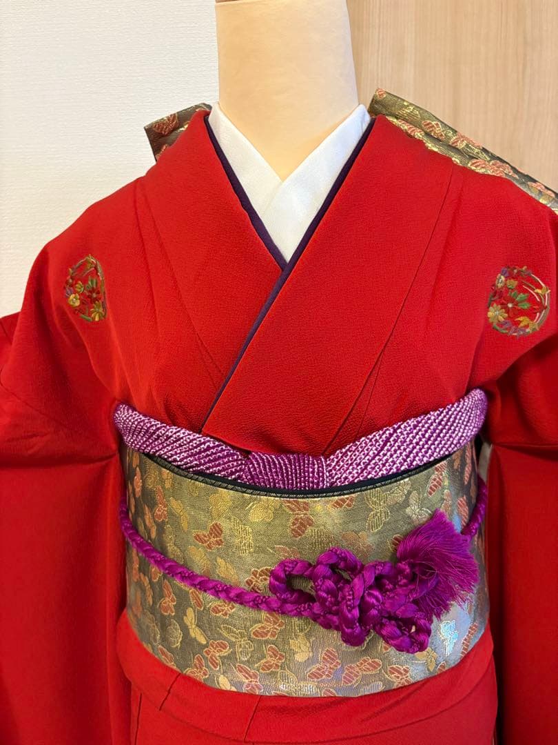 saki様 振袖のみ　赤 刺繍 sMH2511051