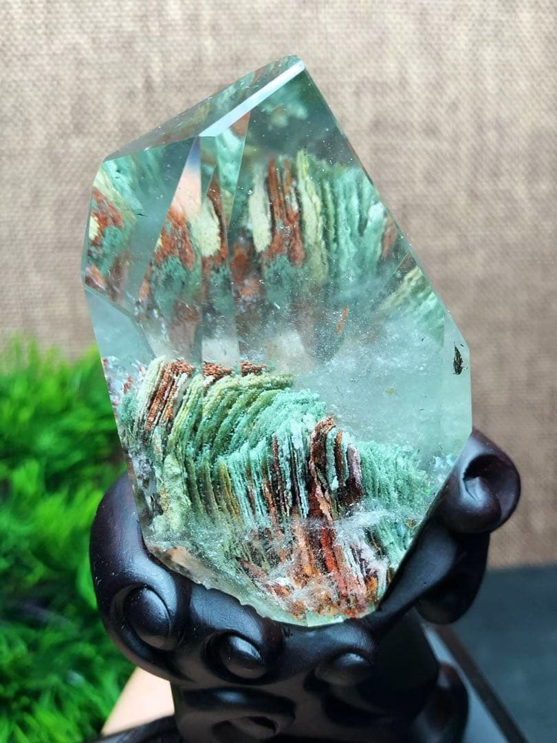 ⭐︎【天然】グリーン ガーデン クォーツ 置物 132g