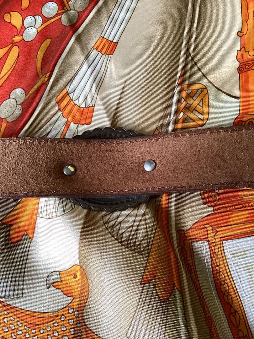 ヴィンテージ コンチョベルト ウエスタン レザーベルト 本革 ネイティブ 個性派