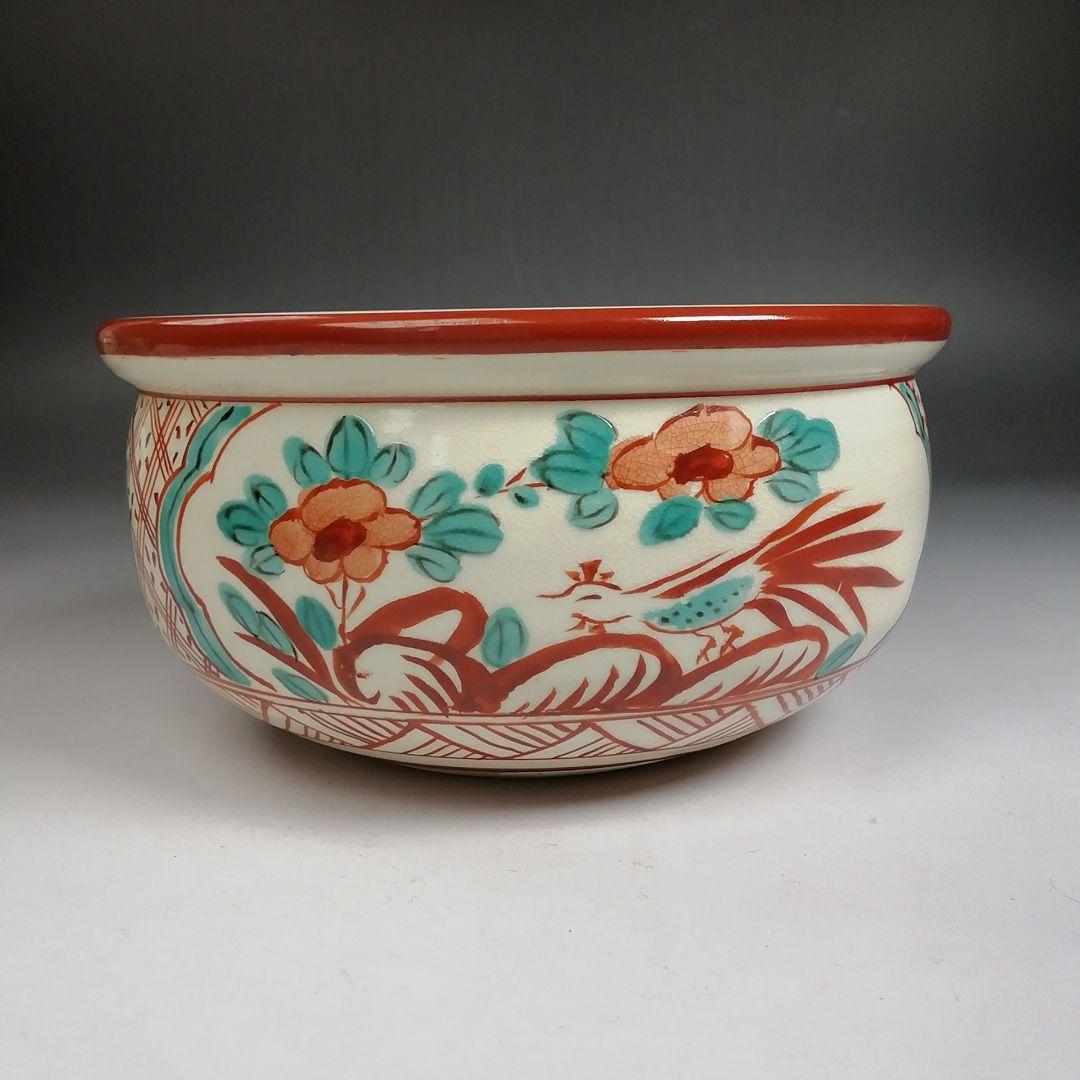 Ｔ９５２　皆具　『赤絵　皆具』『原平窯　加藤昌山 造』　共箱　茶道具