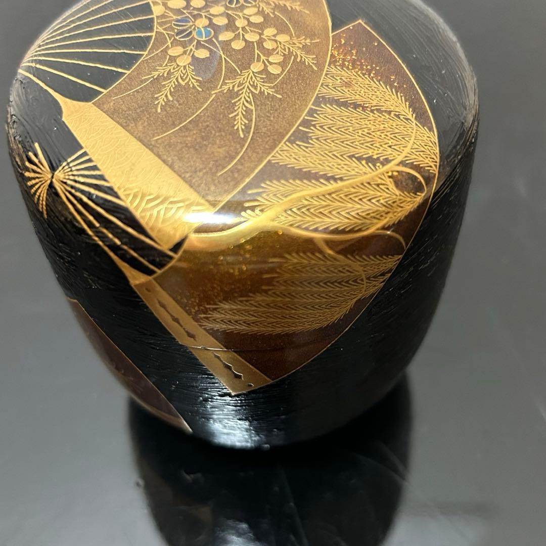 吉田華正　扇面流蒔絵大棗　茶道具懐石茶箱鵬雲斎坐忘斎淡々斎即中斎七事式水指棗茶碗