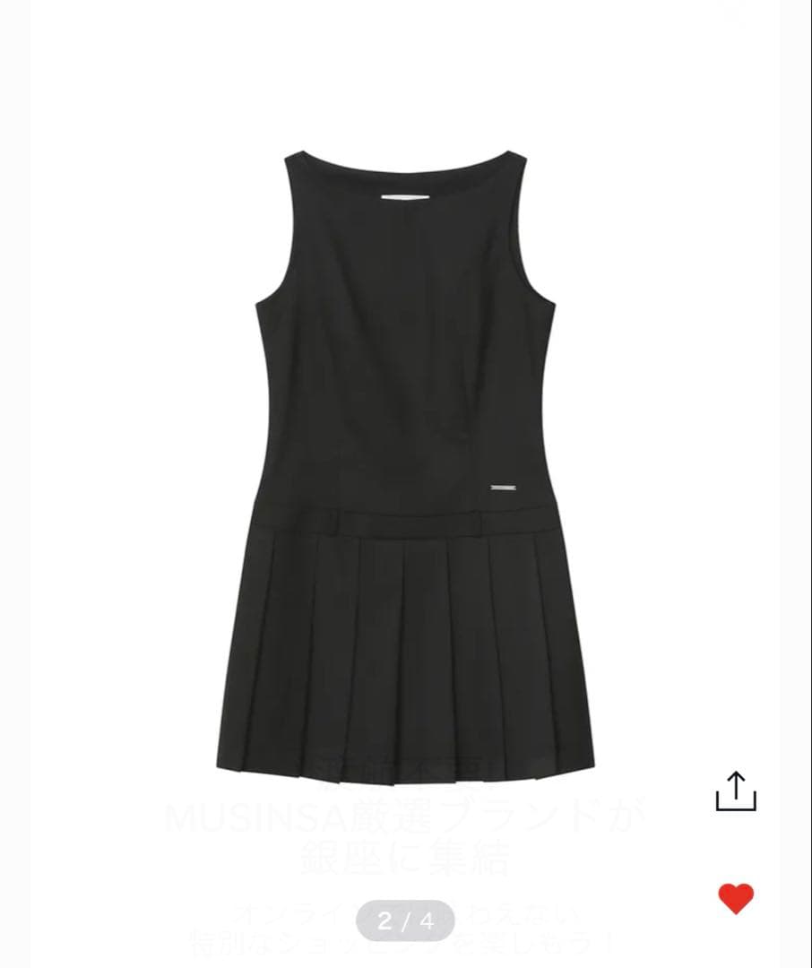 misekiseoul プリーツワンピース ブラック ミセキソウル 韓国