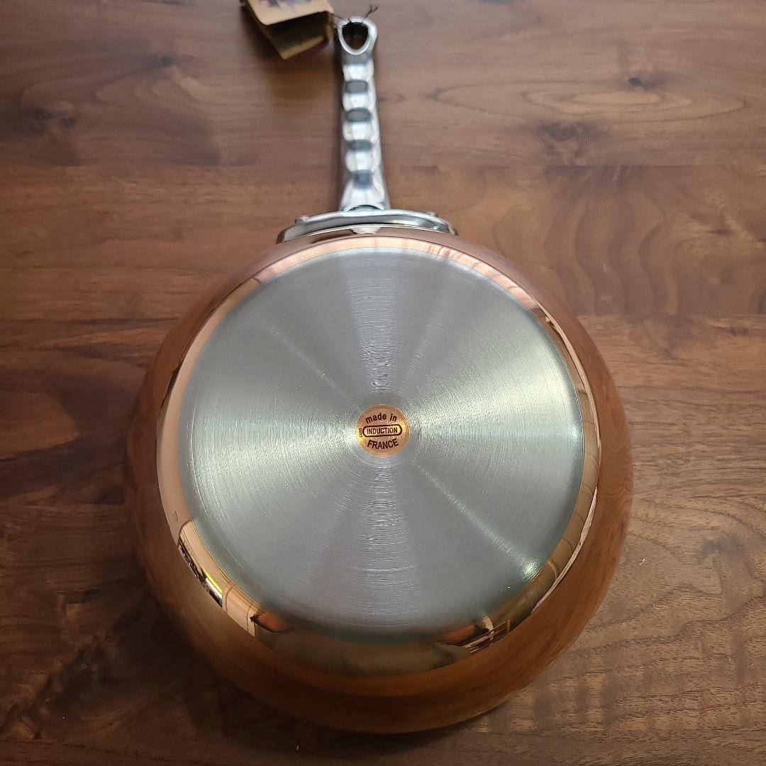 【在庫僅少！】フランス製deBuyerIH対応20センチ銅ソテーパン蓋付