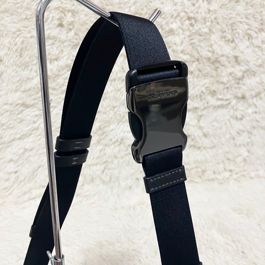 【未使用】COACH＊ボディバッグ シグネチャー チャコール PVC