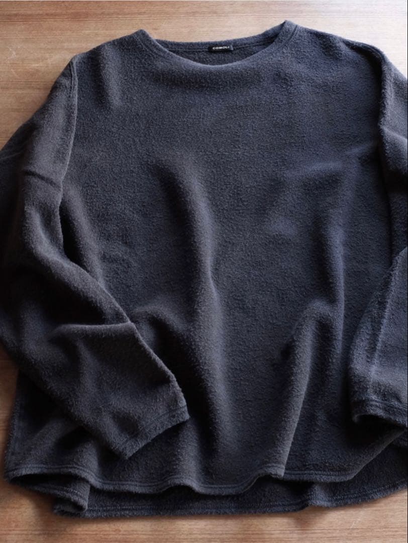 【新品未使用】Comoli 25AW シルク フリース クルーネック size1