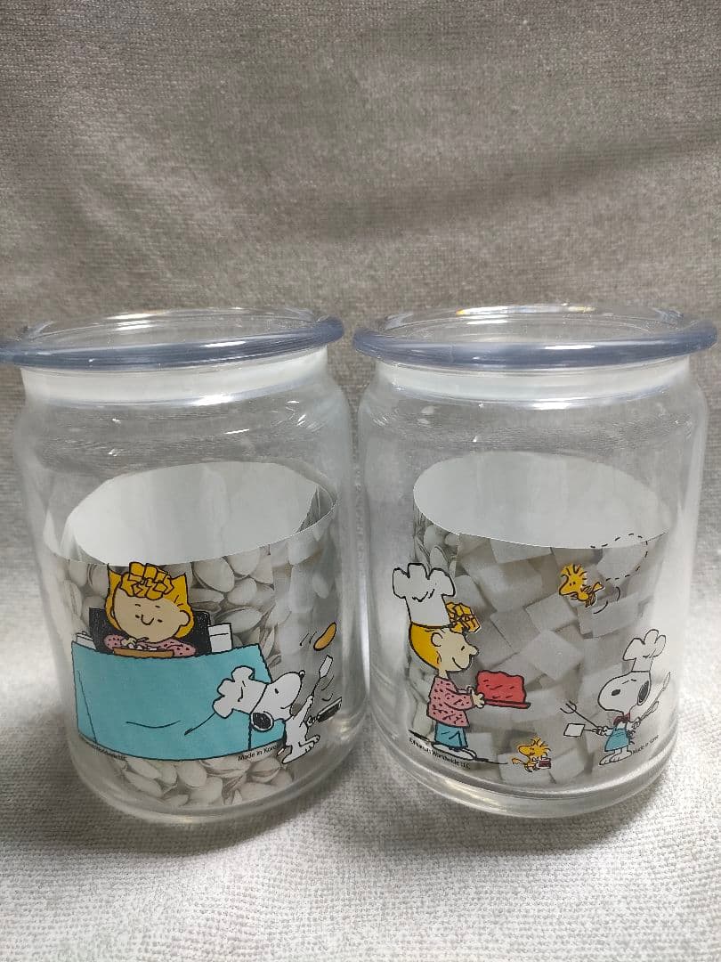 Pyrex Snoopy Glass Canister 4個セット