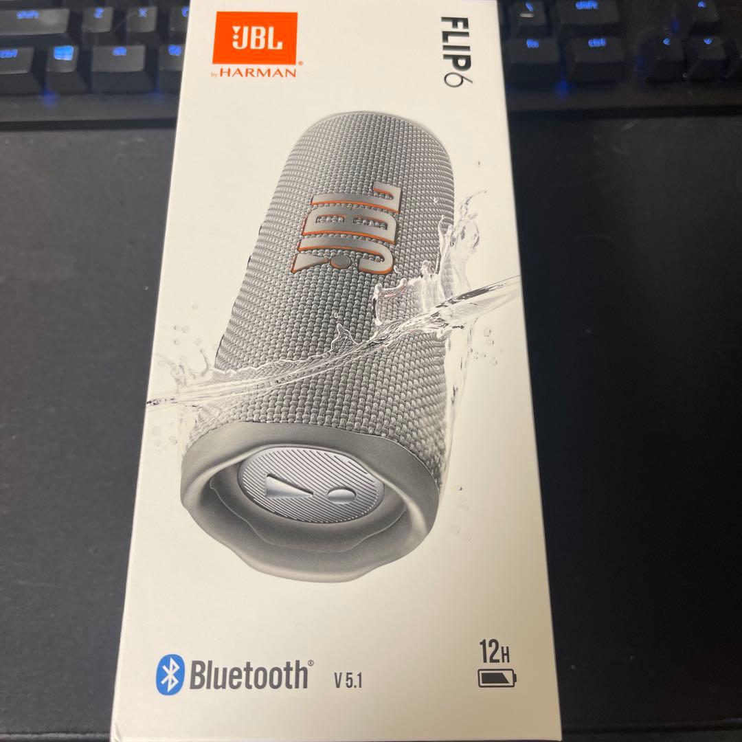 JBL FLIP6GLEYブルートゥーススピーカー　グレー 保証付き