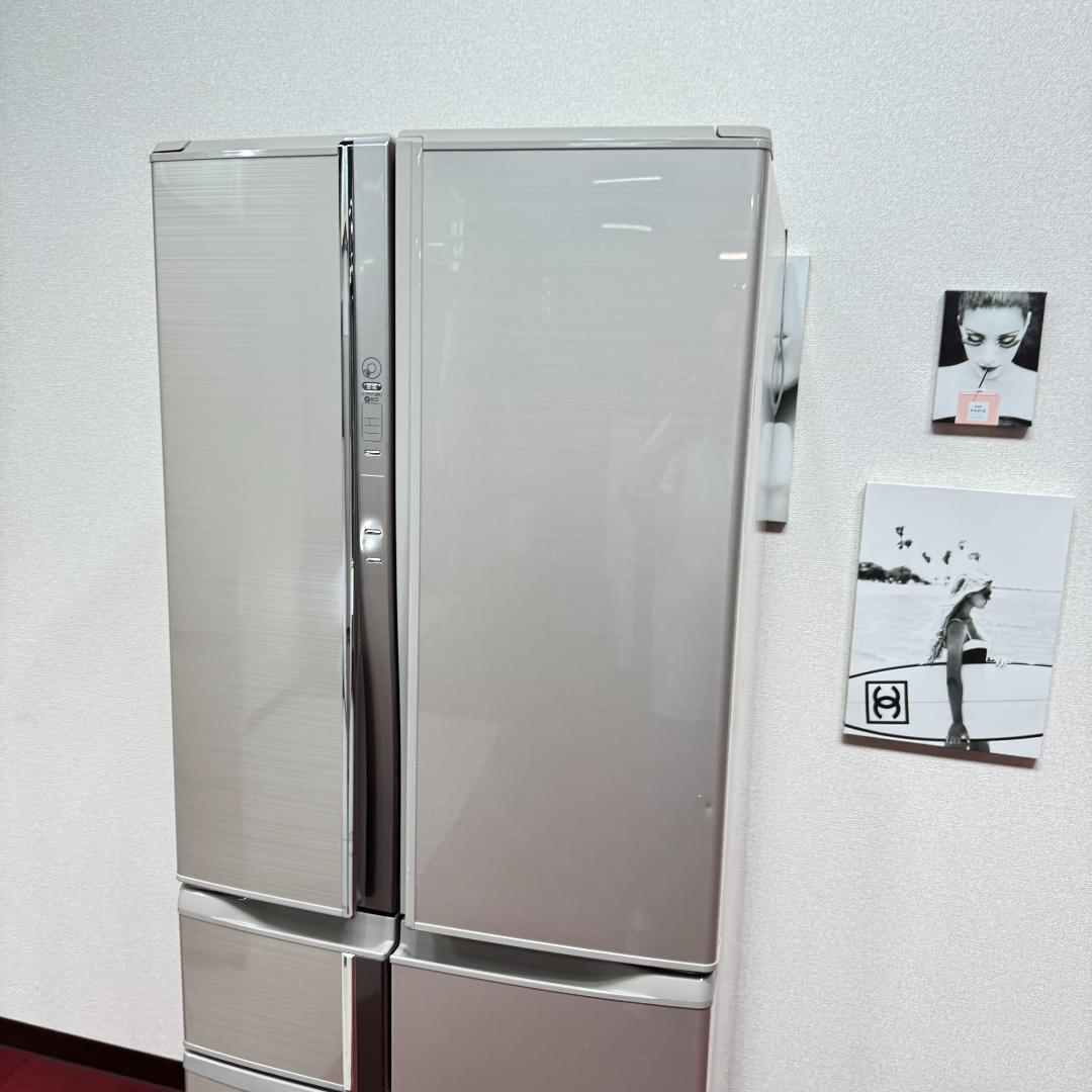東京23区送料無料　美品三菱６ドア冷蔵庫435L　製氷機有2016年製　洗浄済み