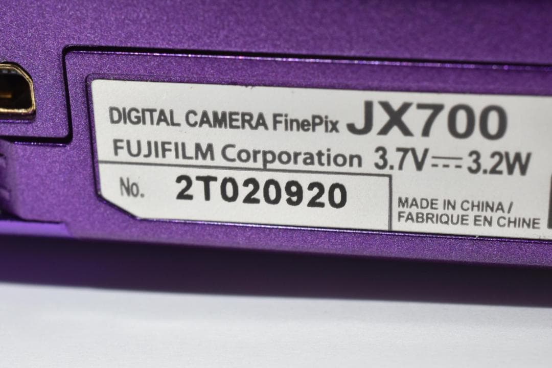 【極美品】FUJIFILM FINEPIX JX700 パープル　動作確認済