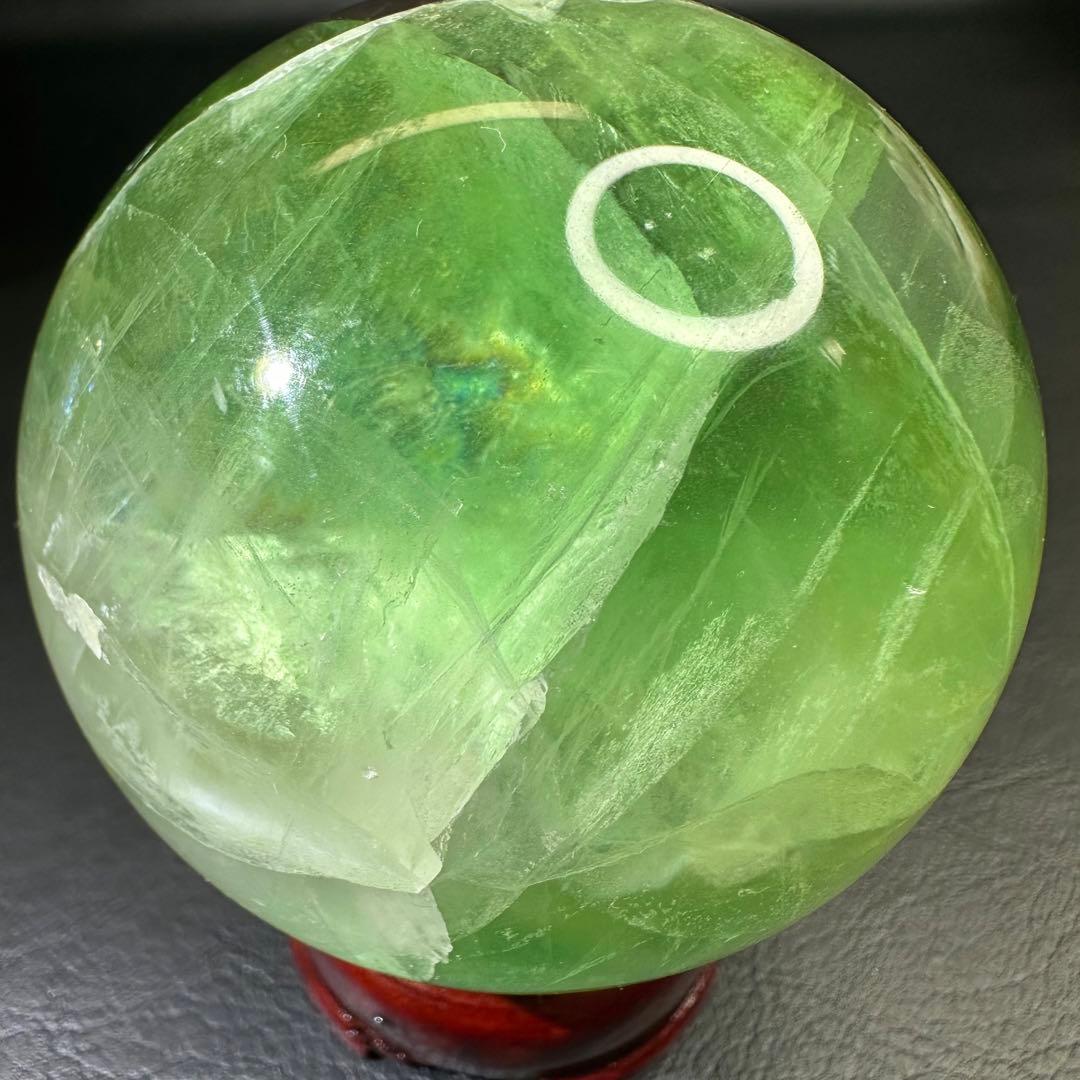 レインボー☆フローライト 丸玉☆ 癒しパワーパワーストーン☆天然石　原石A727