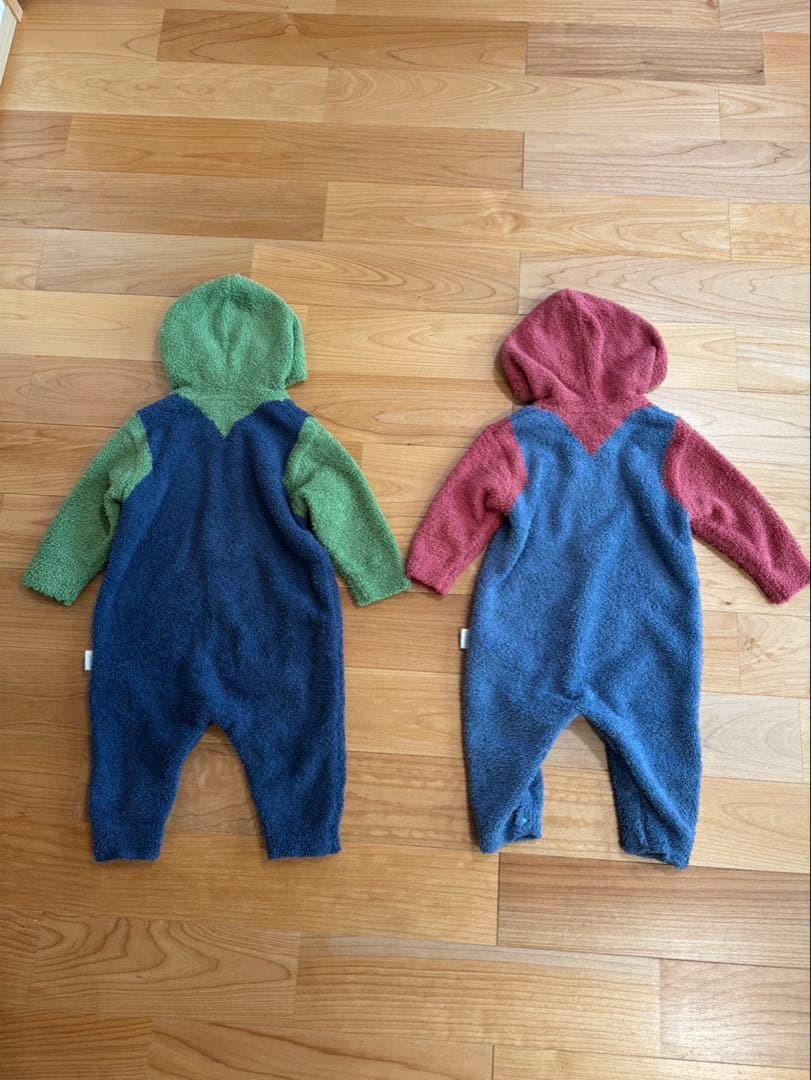 ☆miniジェラートピケ　ロンパース　マリオ　ルイージ　セット７０から８０