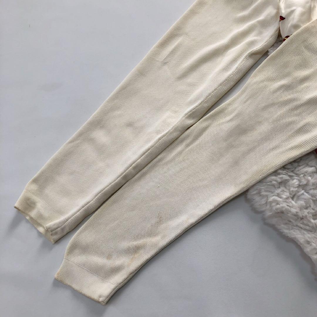 CELINE*セリーヌ　ヴィンテージカーディガン　ロープ柄　シルク100% 38