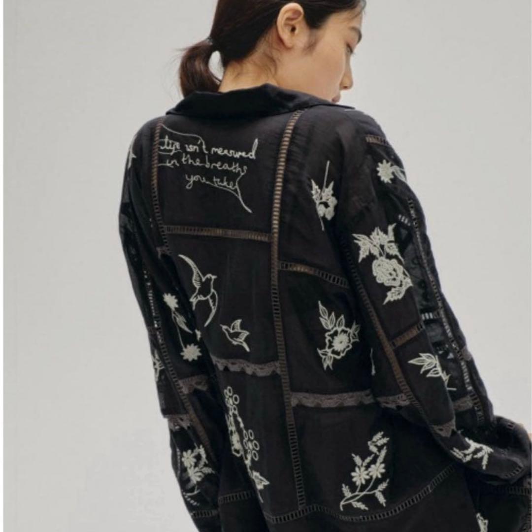 美品Embroidery Patchwork Shirts