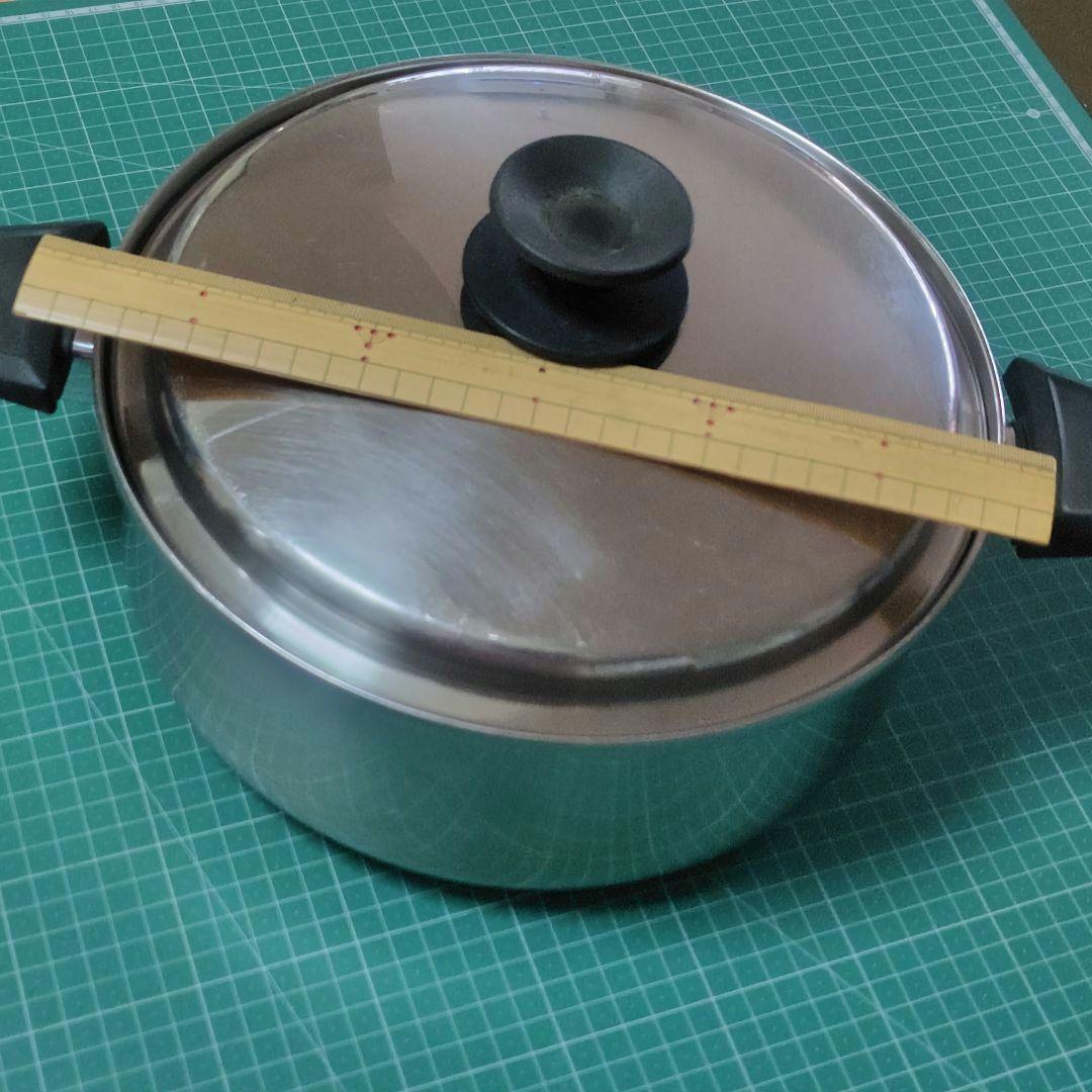 【ロイヤルクィーン パーラメント】ステンレス両手鍋 内径28㌢