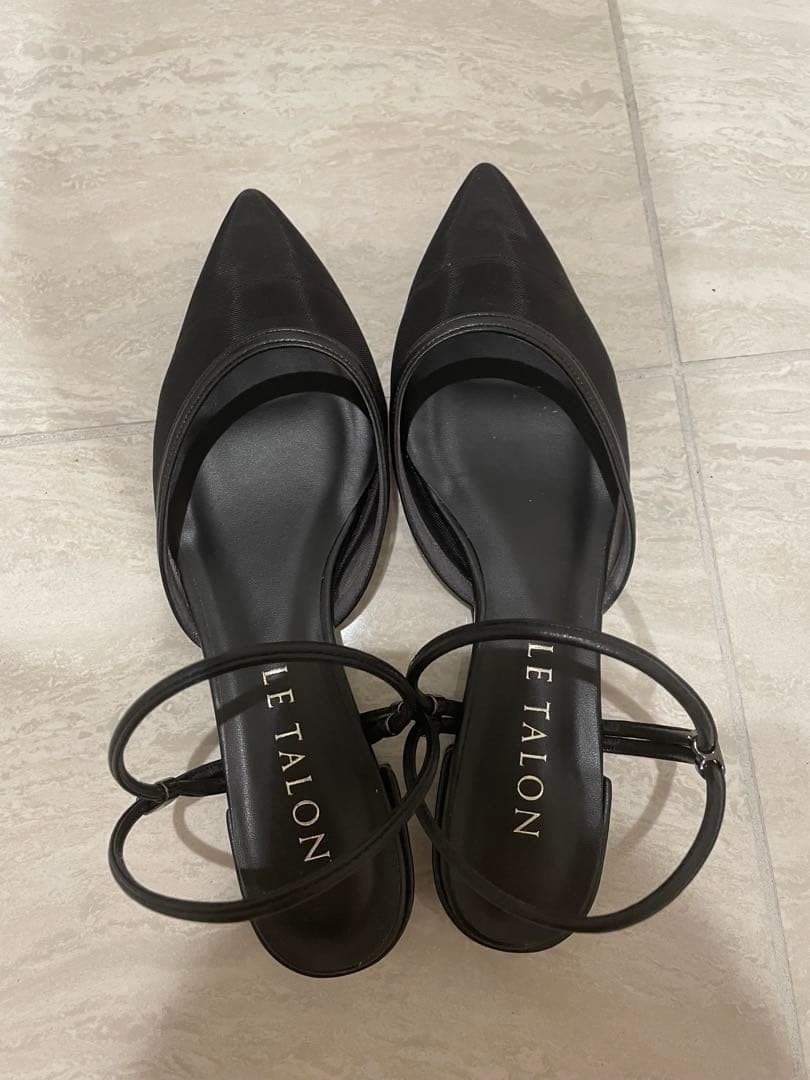 ポインテッド2WAYストラップチュールミュール　le talon