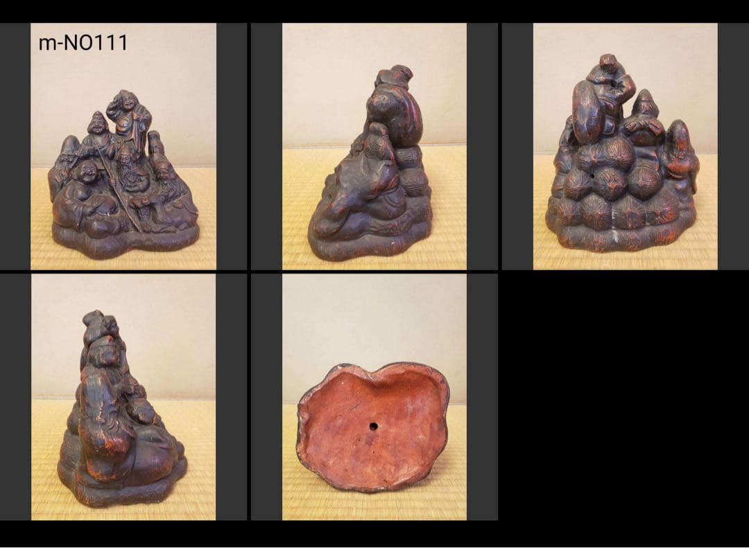 七福神の陶器置物　高さ20 センチ No.111