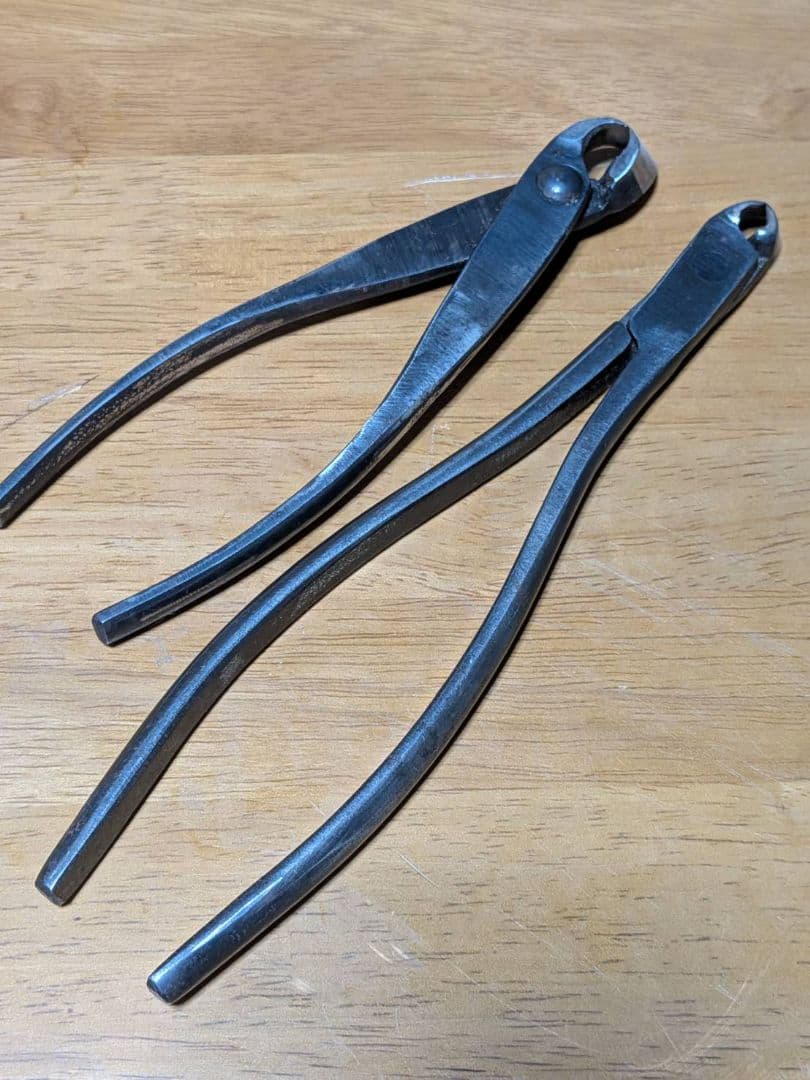 【希少銘】盆栽道具 兼進 利園 三吉 又枝切り 2点 植木鋏 古道具