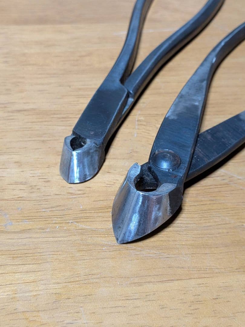 【希少銘】盆栽道具 兼進 利園 三吉 又枝切り 2点 植木鋏 古道具