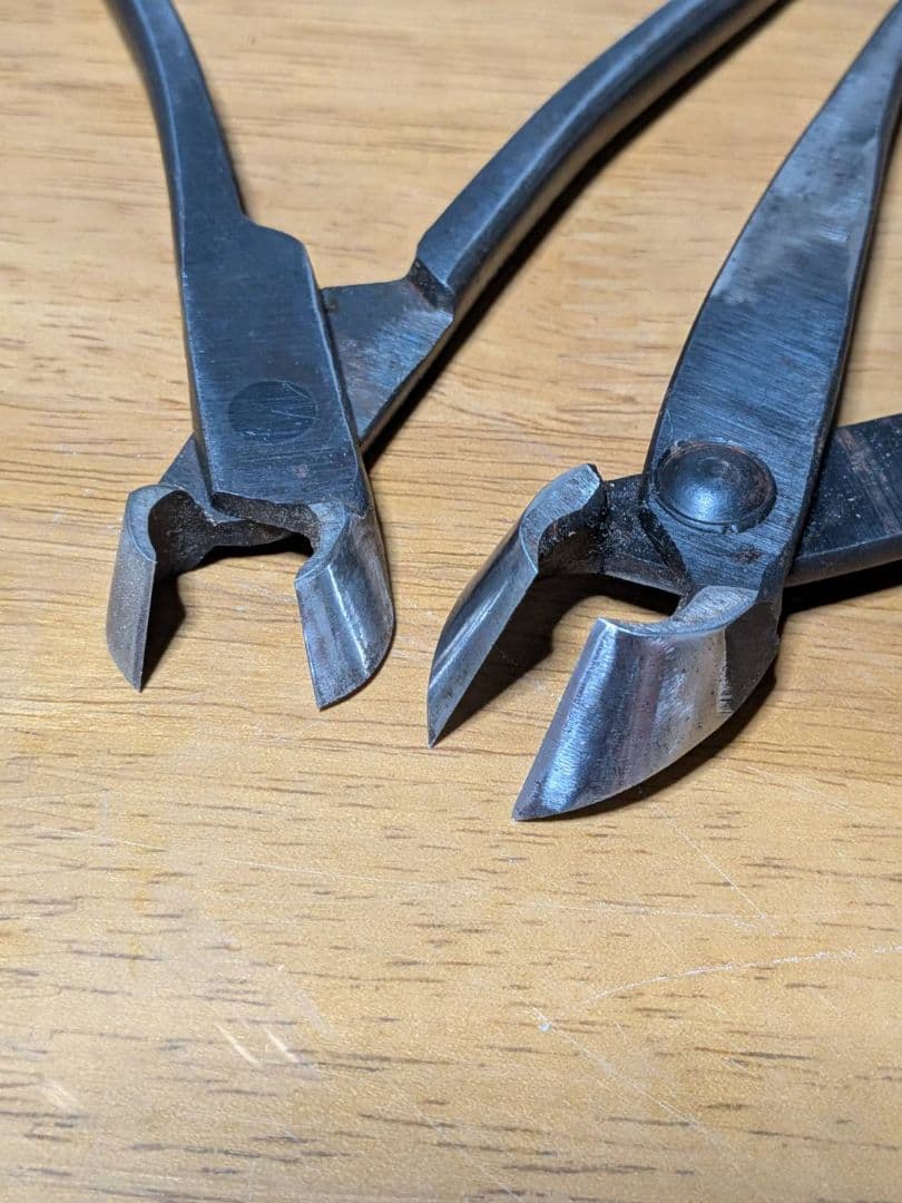 【希少銘】盆栽道具 兼進 利園 三吉 又枝切り 2点 植木鋏 古道具