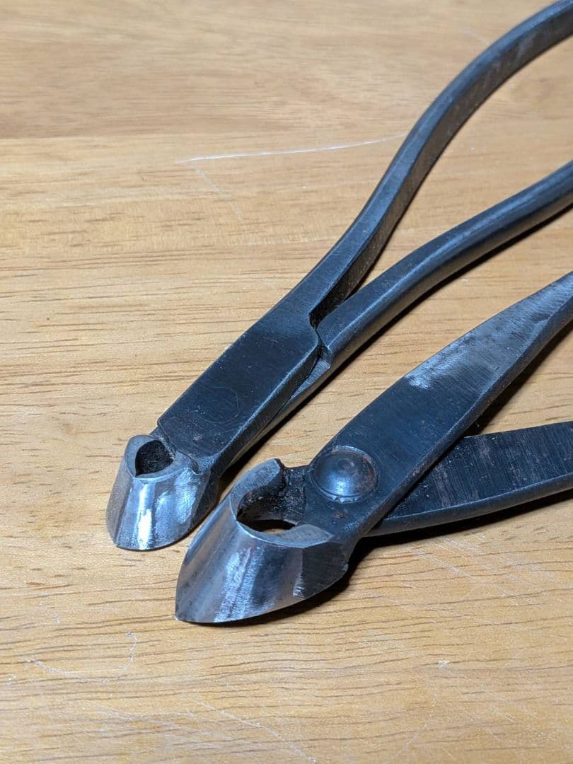 【希少銘】盆栽道具 兼進 利園 三吉 又枝切り 2点 植木鋏 古道具