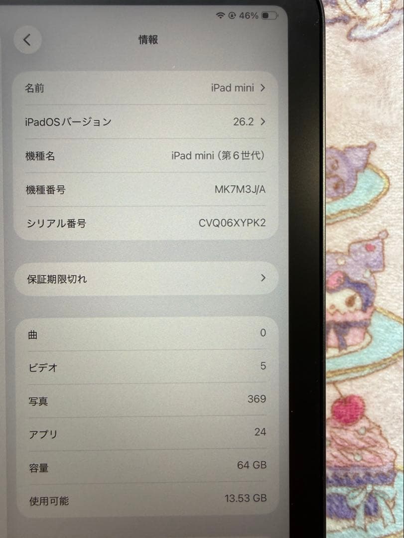 iPad mini (第6世代) 8.3インチ 64GB 100%