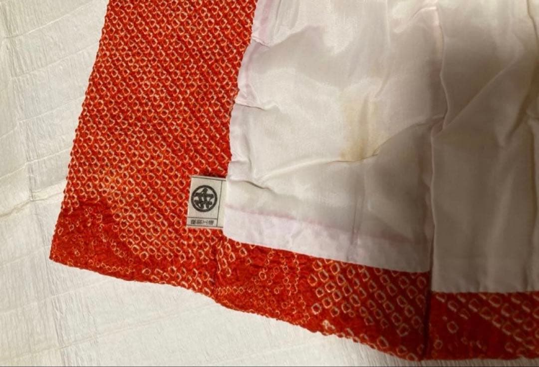 超豪華　七五三着物フルセット　着物被布長襦袢半襟付総絞り染め分け金糸3歳着物