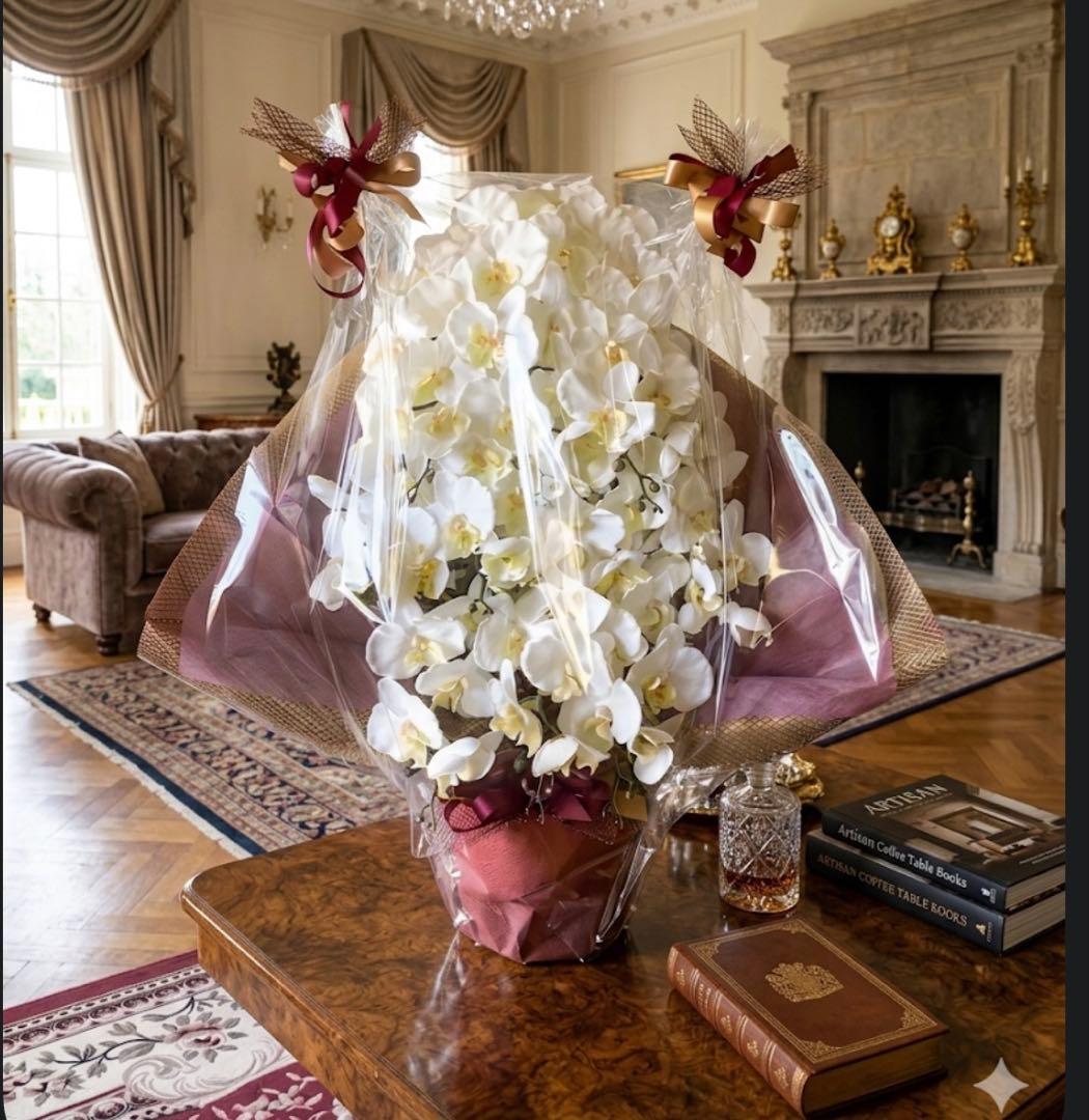 光触媒　人工観葉植物　ウォールグリーン　フェイクグリーン　胡蝶蘭１０本