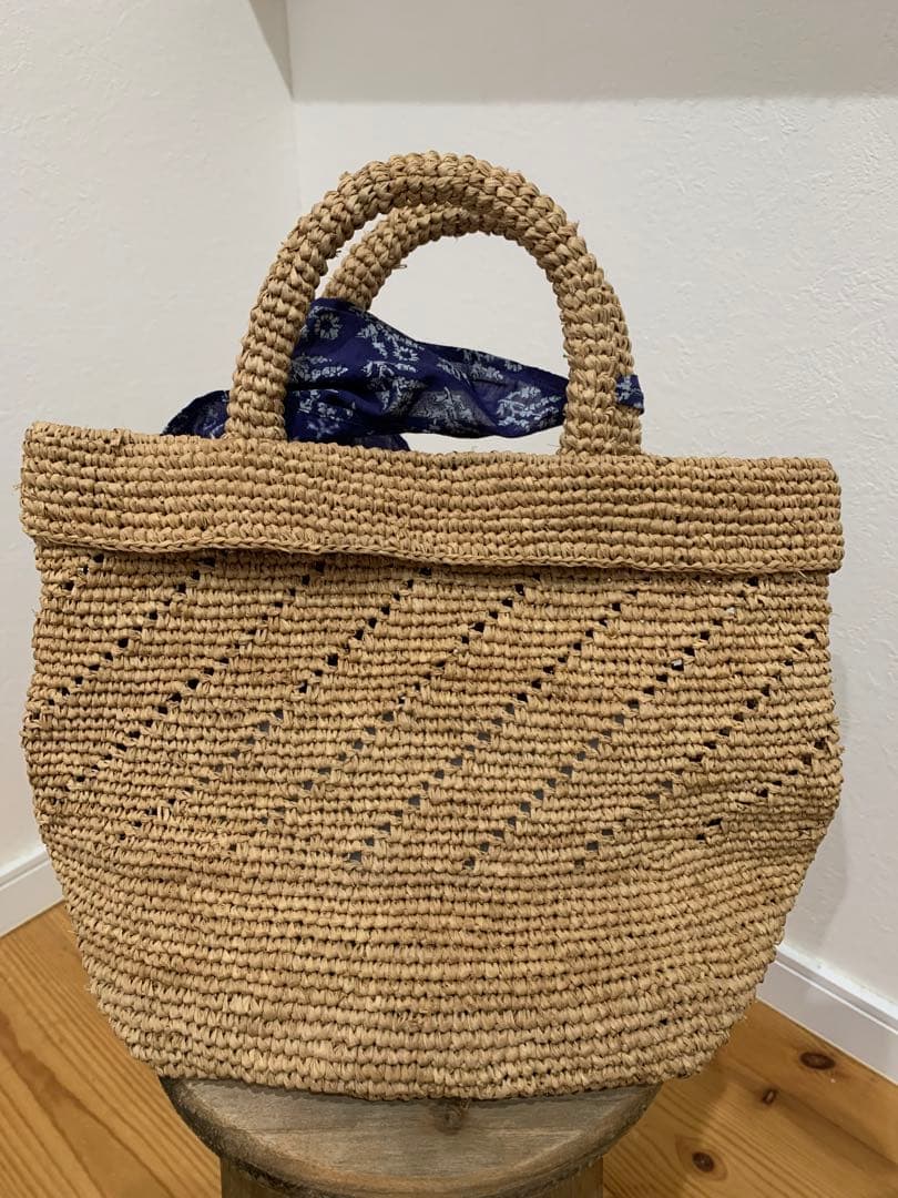 メゾンドソイル　ラフィアバッグ