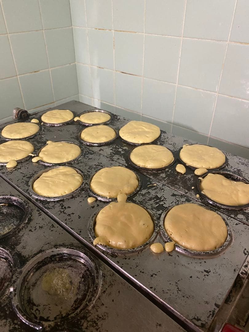 業務用 大判焼き器 蜜元研究所 LPガス 7連×2 返品可 穴78φ×30mm厚