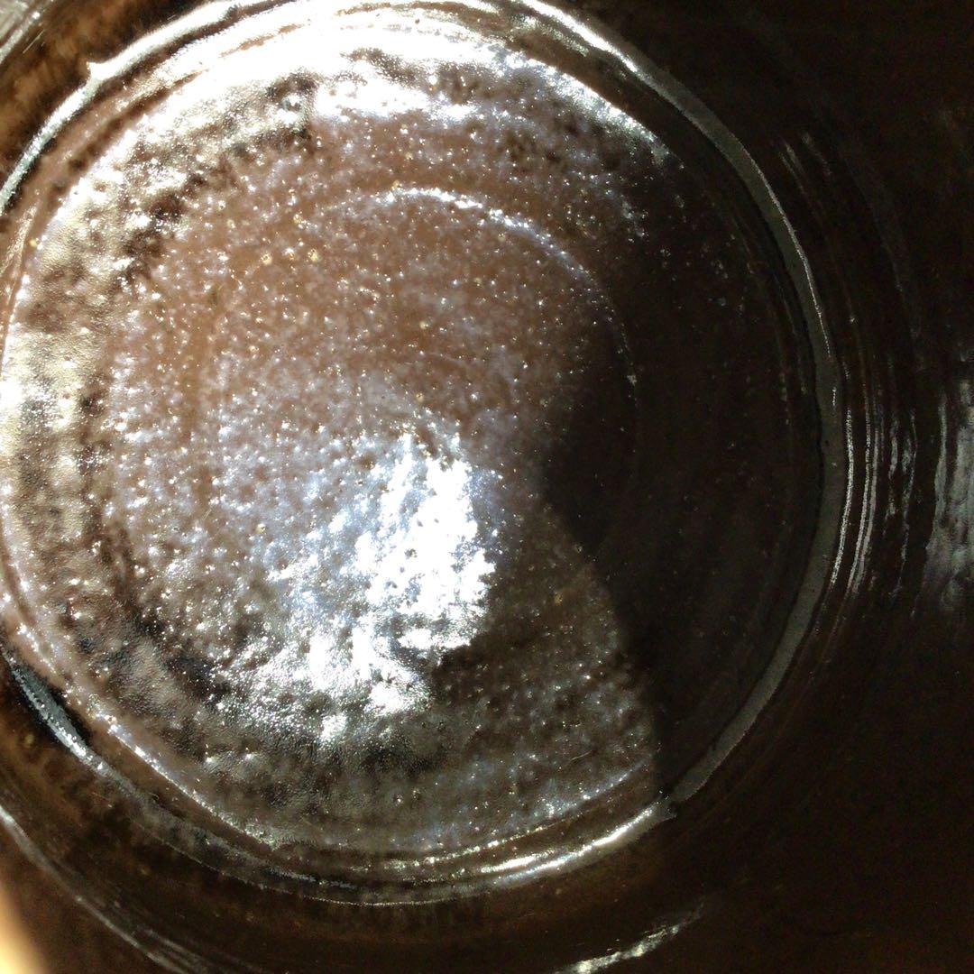 Ｐ４１７　水指　『膳所焼』『淡海ぜぜ　陽炎園造』『捻貫水指』　共箱　茶道具