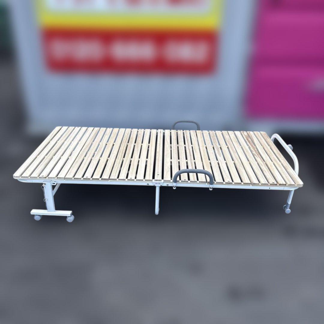 折りたたみベッド/シングルサイズ/木製/マットレス