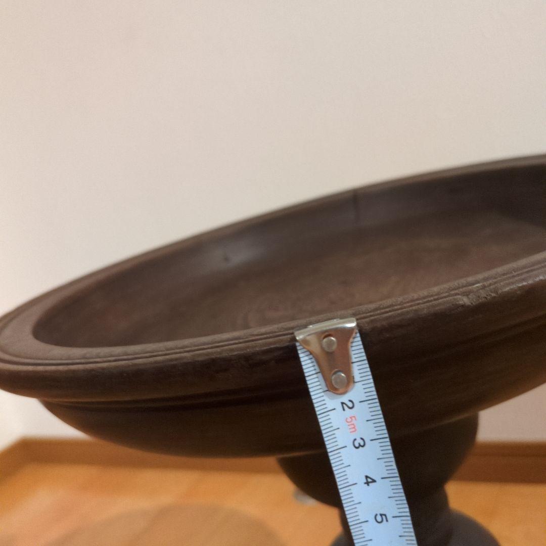 アンティーク木製コンポート皿 ウッドコンポート