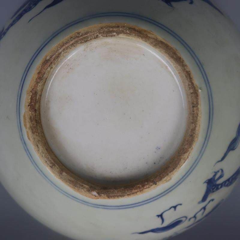 青花過墻竜紋水洗 書道具 文房具 現代工芸品美術品 置物