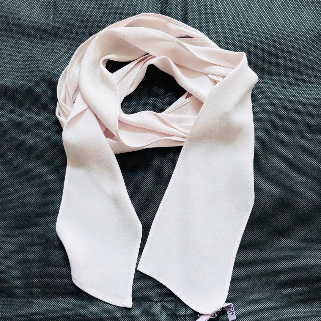 ANAYI 2023 バックサテン ボウタイブラウス 38 ピンク 2WAY