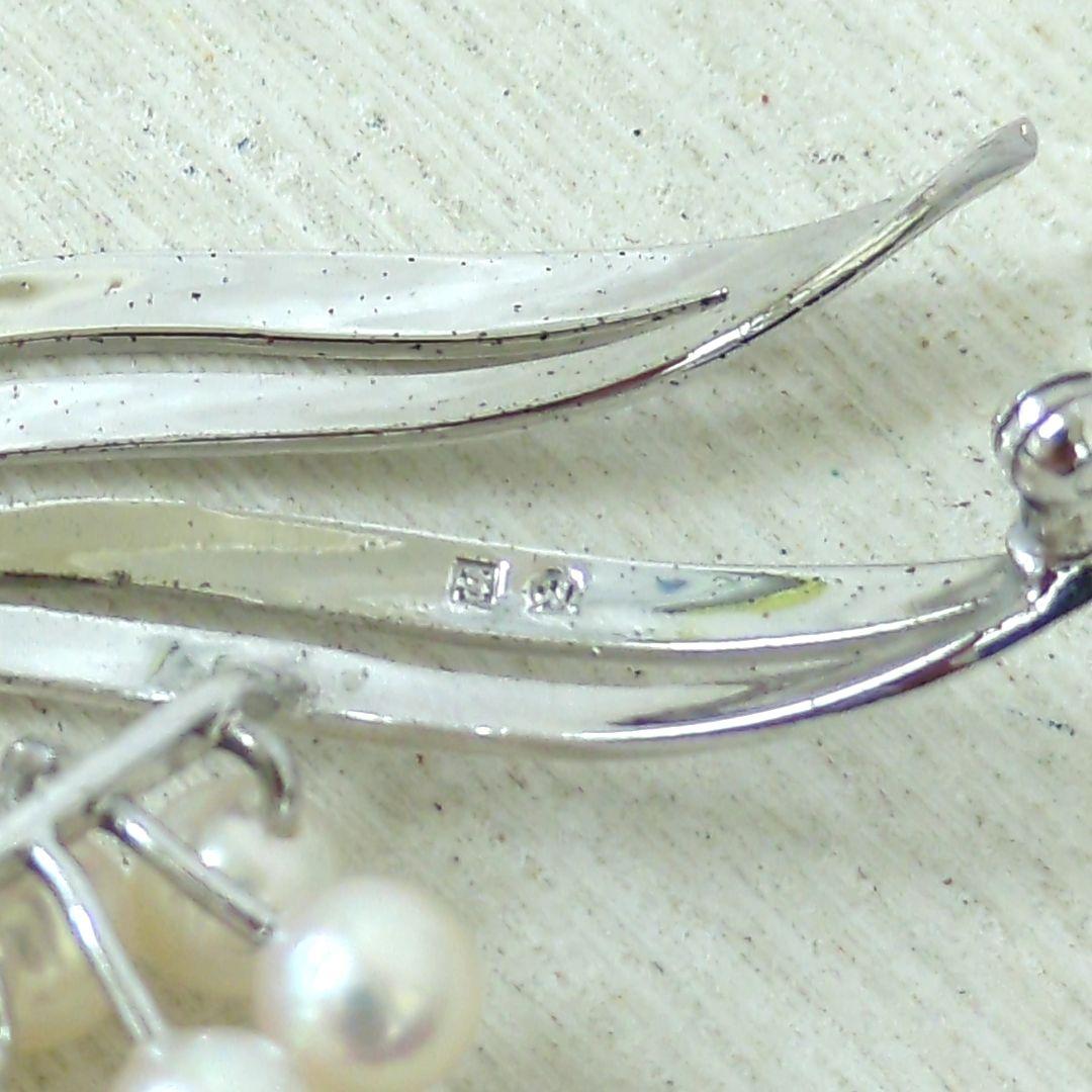 MIKIMOTO ミキモト パール 9粒 シルバー ブローチ