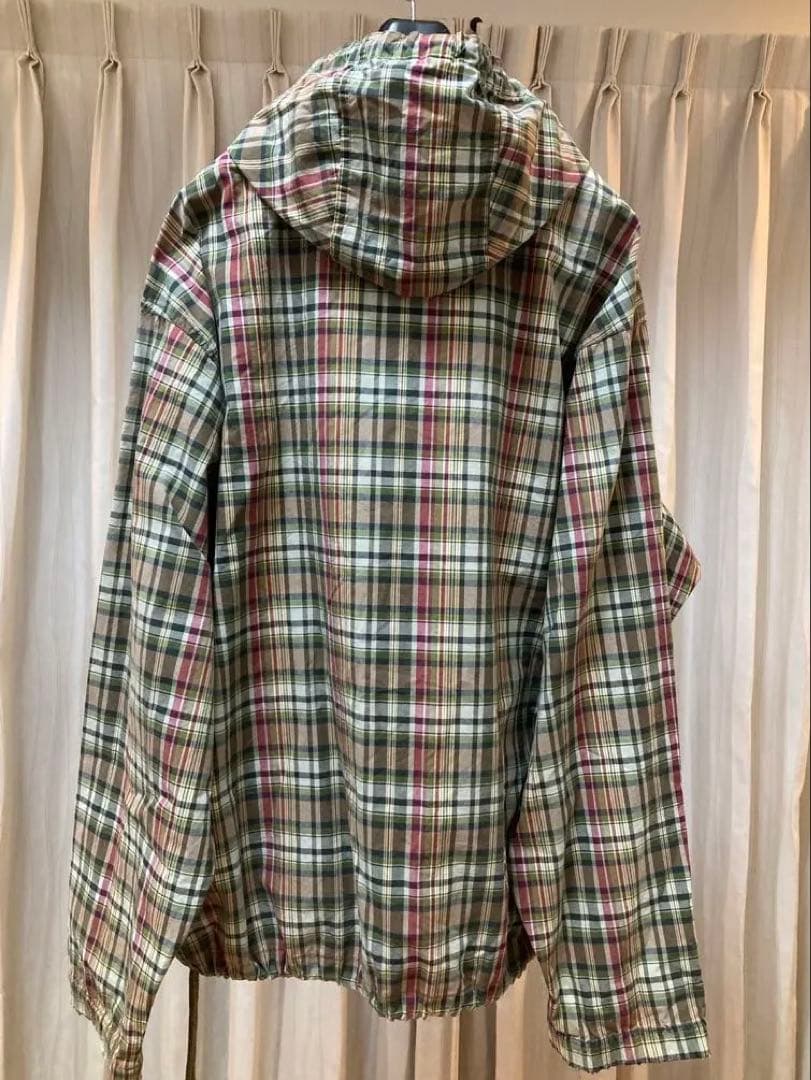 90s 白タグエディーバウアーチェックコットンアノラックパーカー