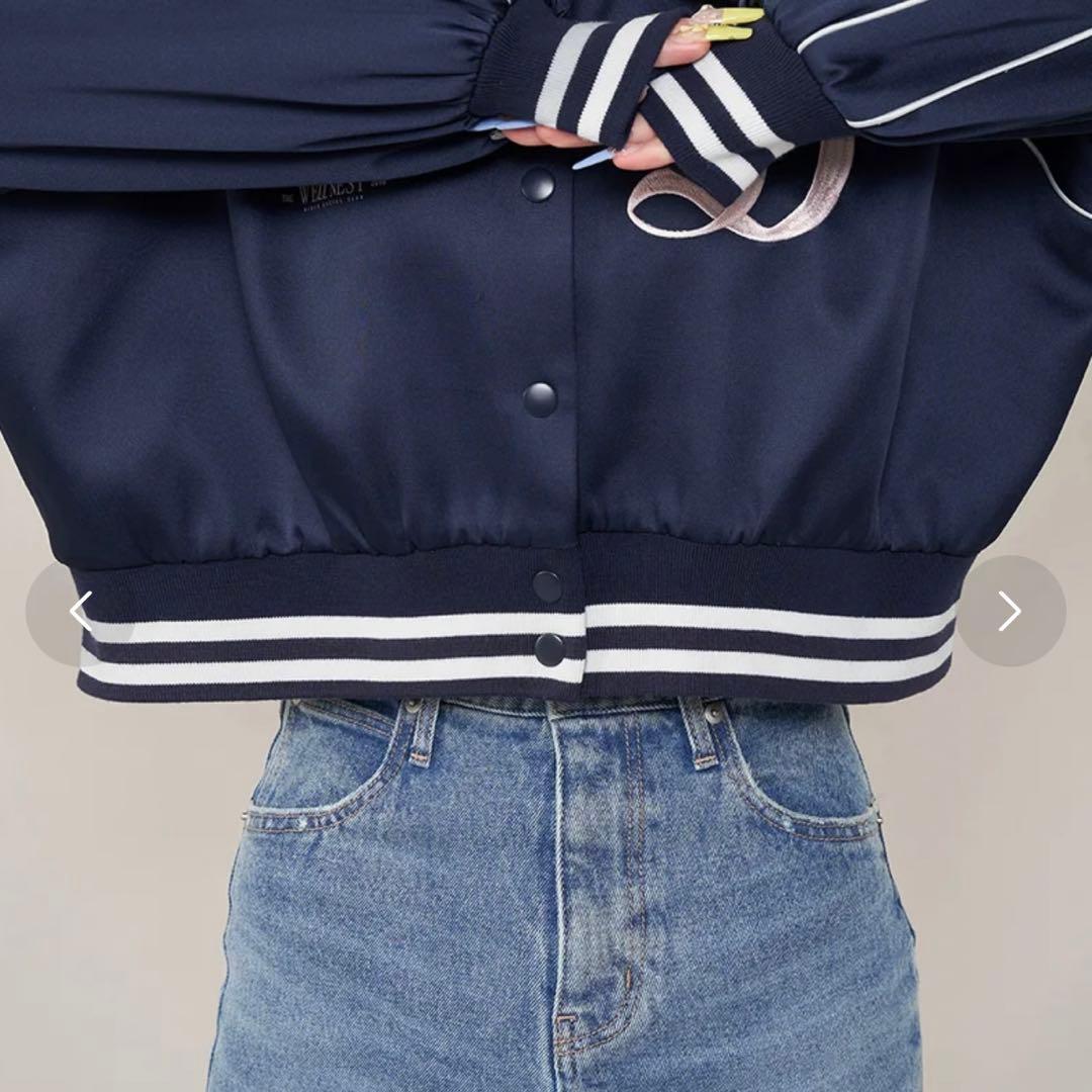 n*a様 【タグ付き】ダーリッチ Darich Clubスカジャン ネイビー