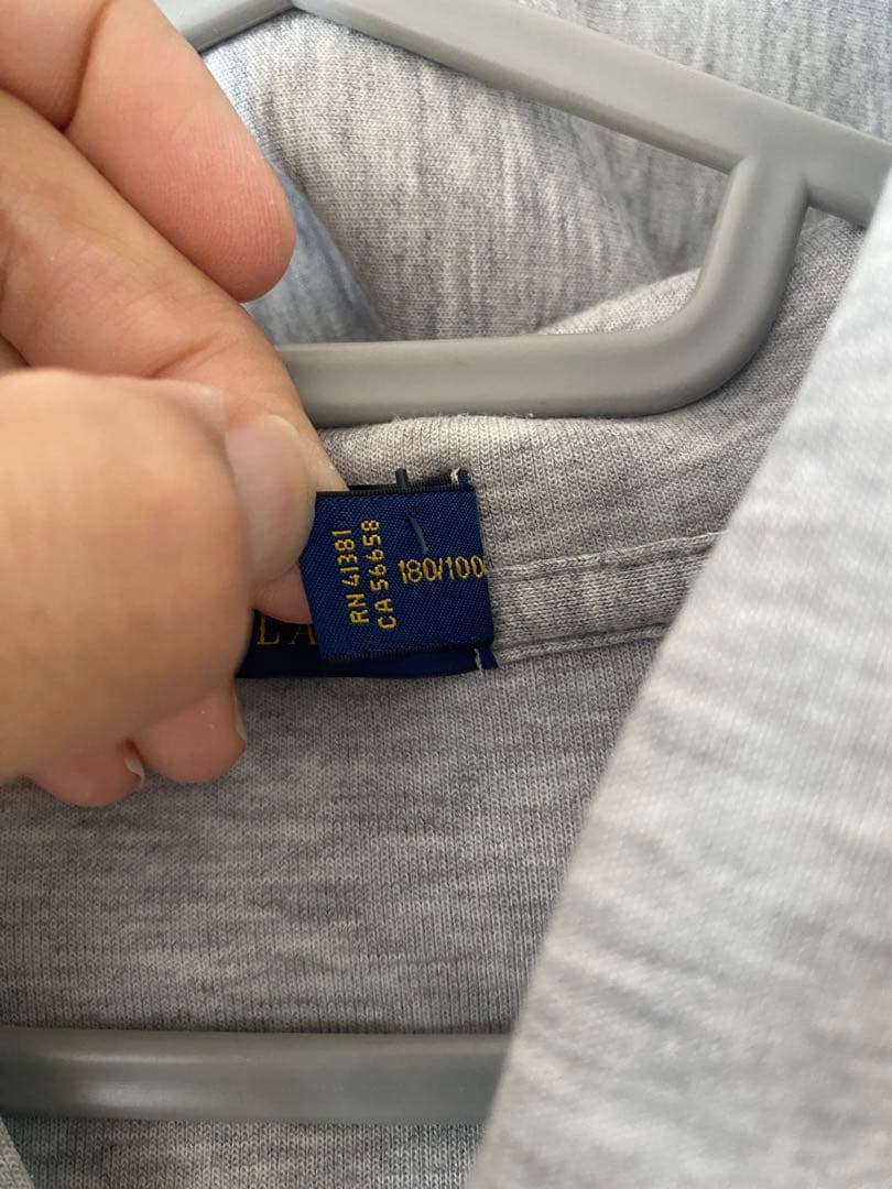 ラルフローレン メンズ スウェット セットアップ グレー L ジップ パーカー