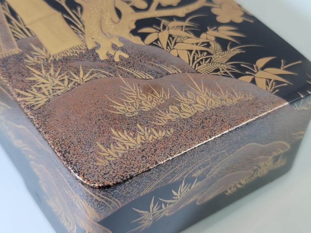 古い 蒔絵 文箱 時代物 美品 DT625