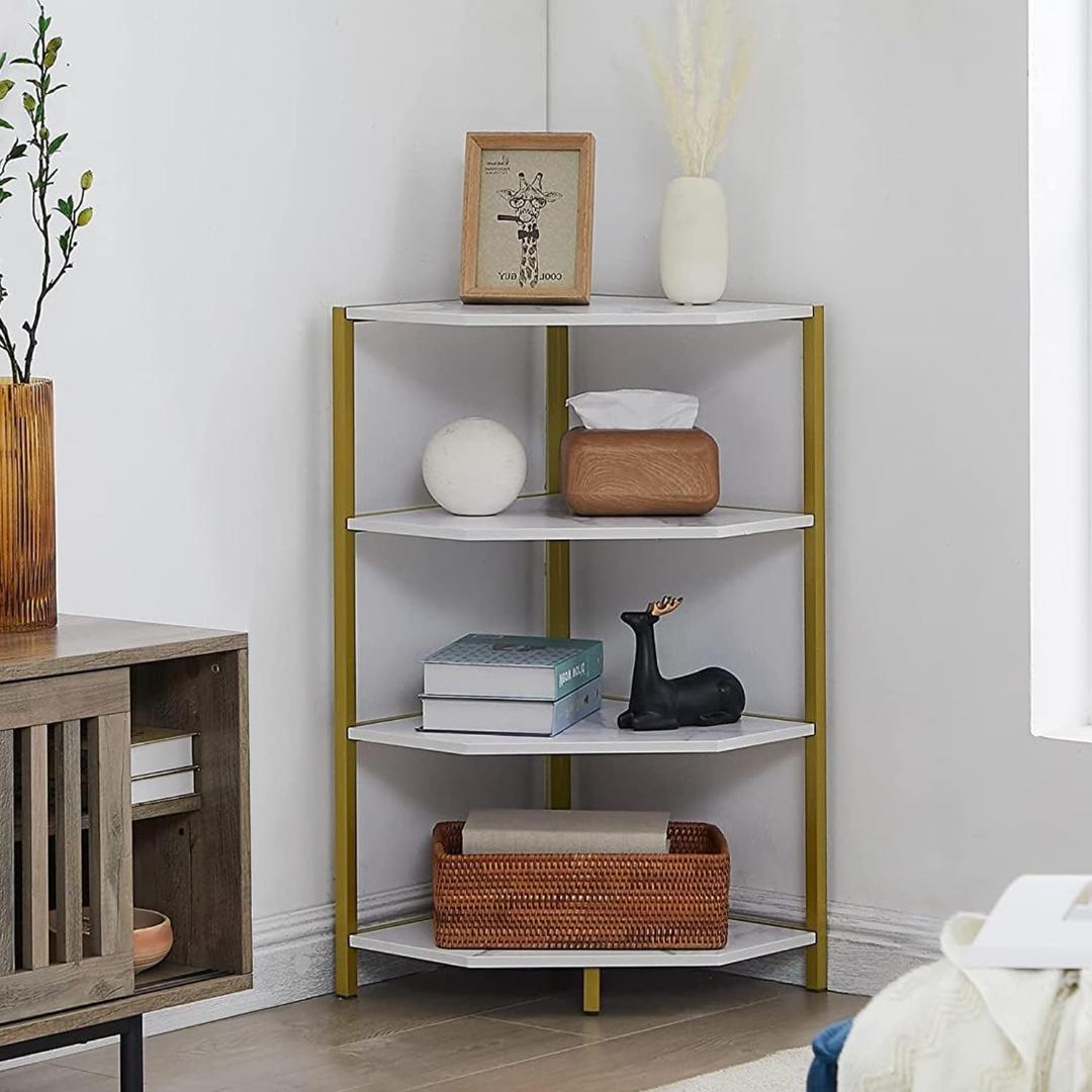 コーナーシェルフ ホワイト オープンシェルフ