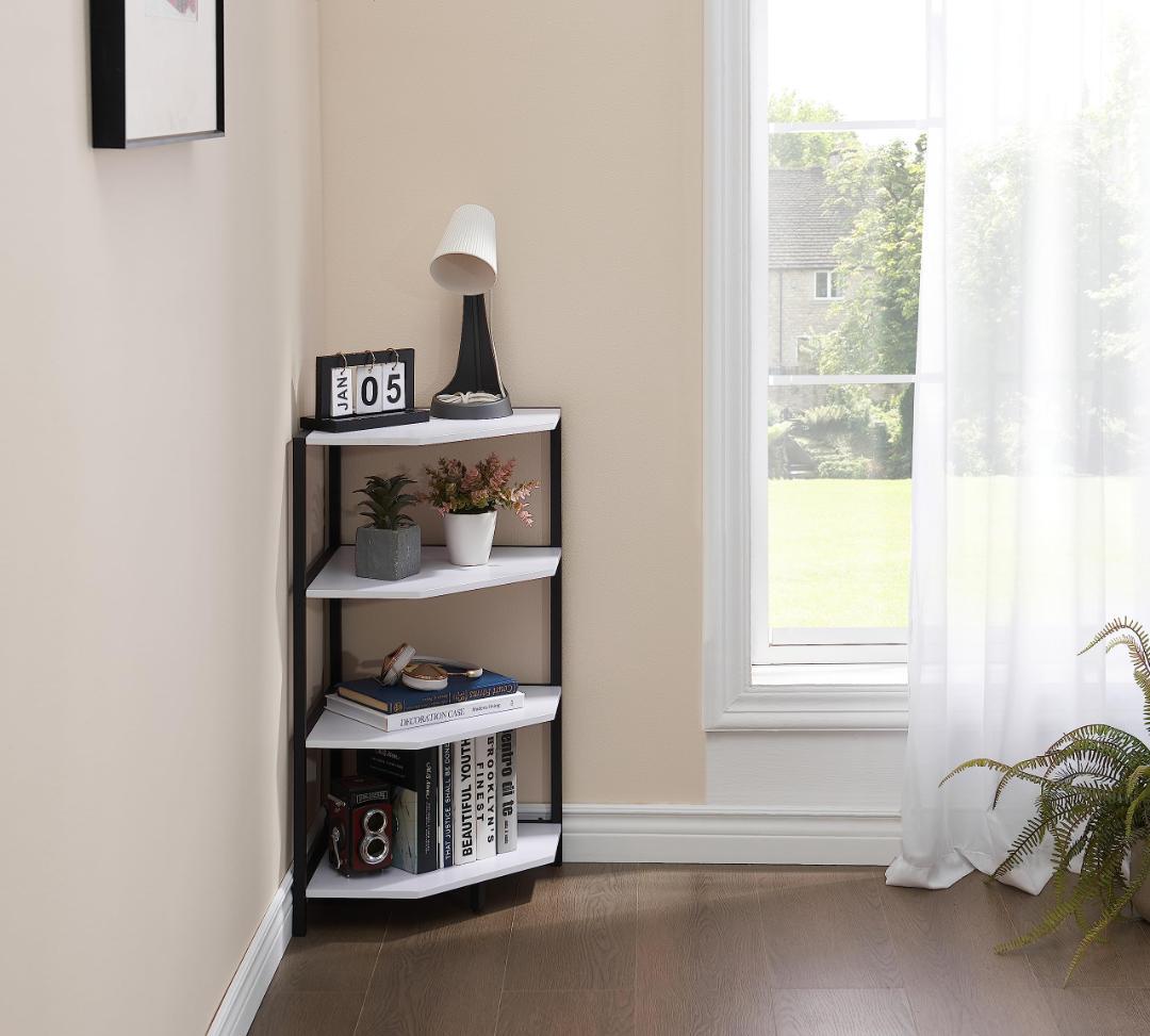 コーナーシェルフ ホワイト オープンシェルフ