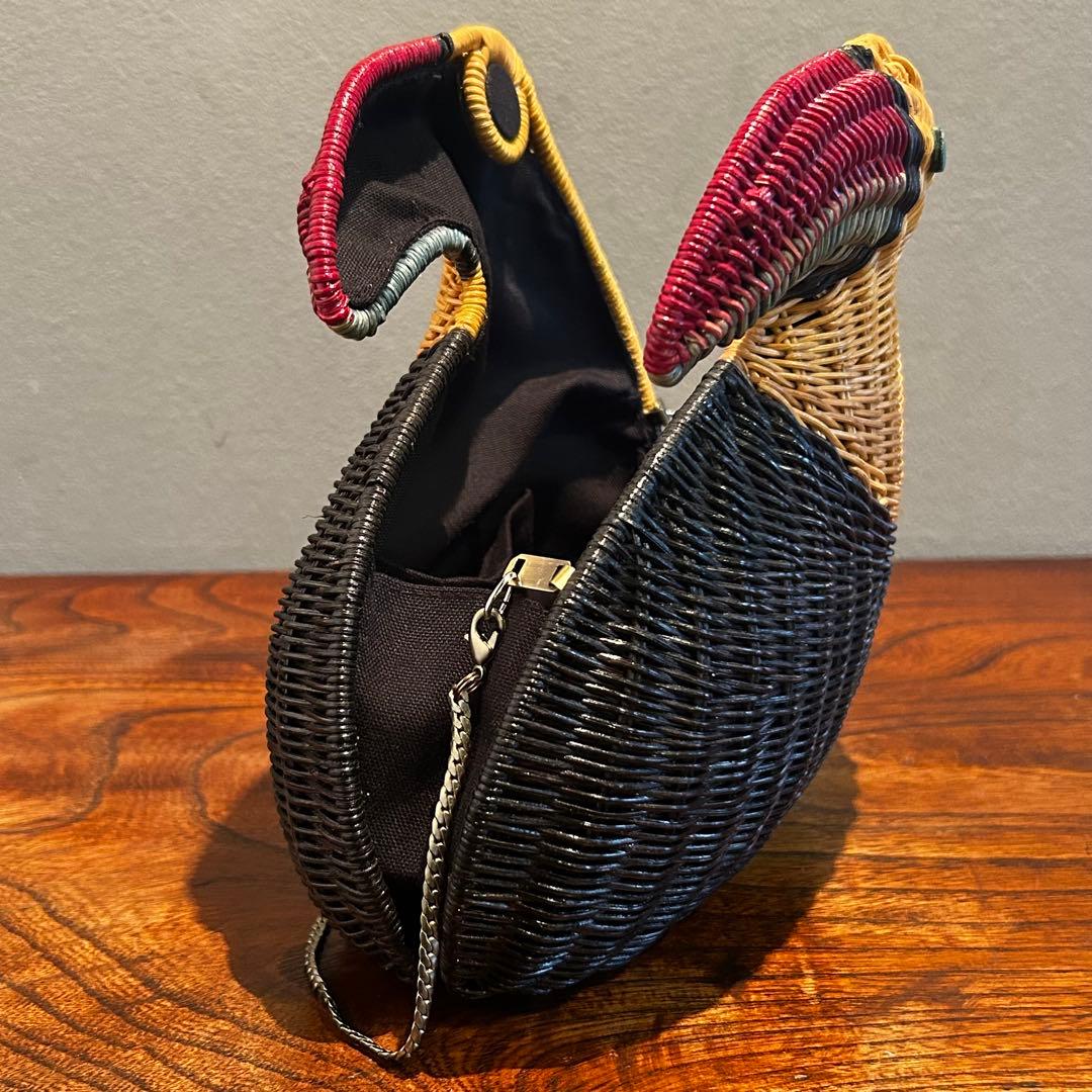 【匿名配送】SERPUI 鳥型 かごバッグ オウム チェーンストラップ 夏バッグ