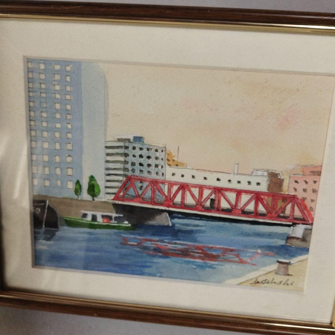 絵画、横浜風景。