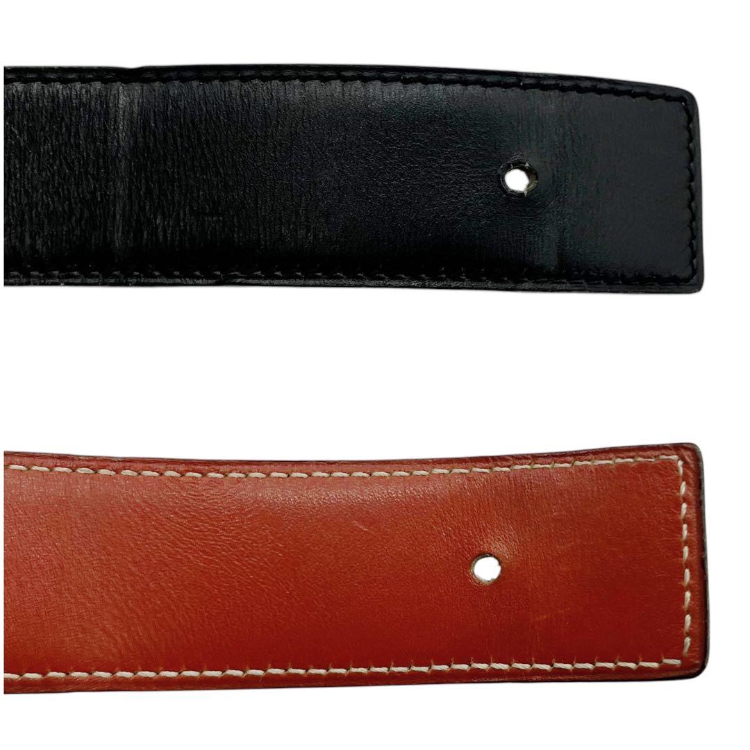 ⭐️良品⭐️ エルメス レザー ベルト 80 ブラウン ブラック