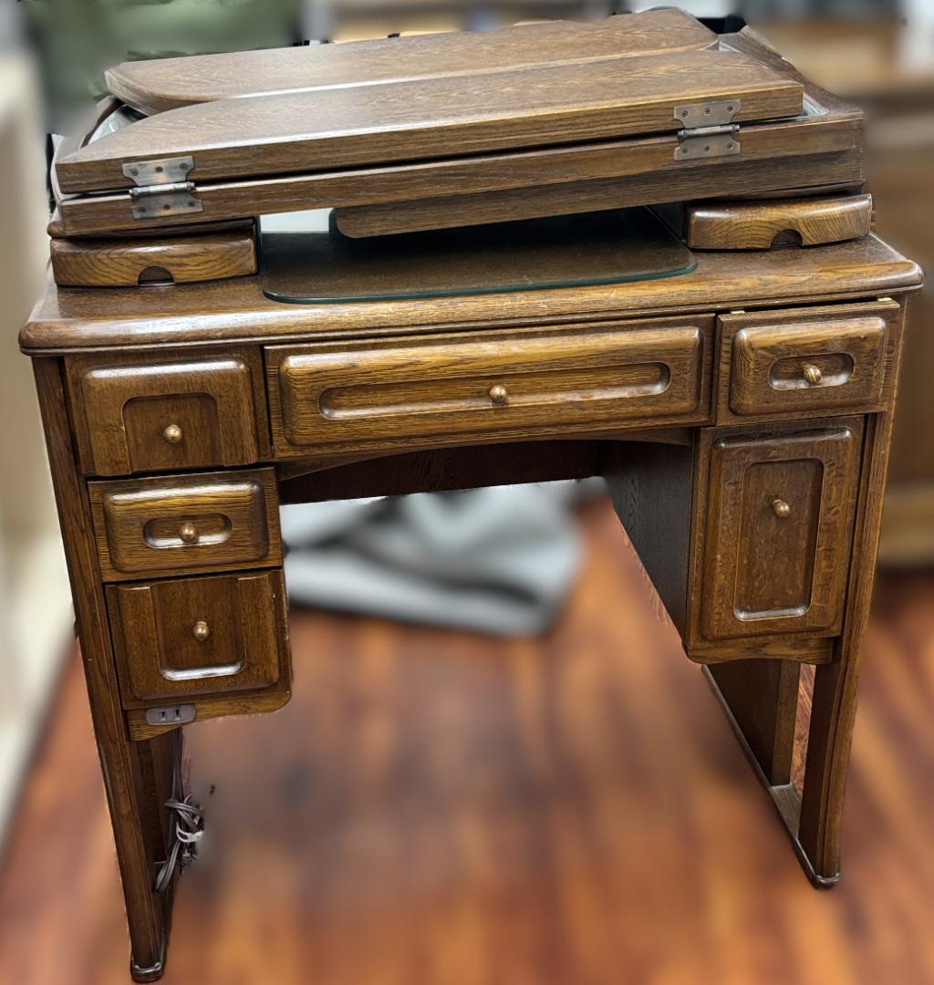 3面鏡 鏡台 ドレッサー レトロ 日本板ガラス コンセントあり ノンブランド