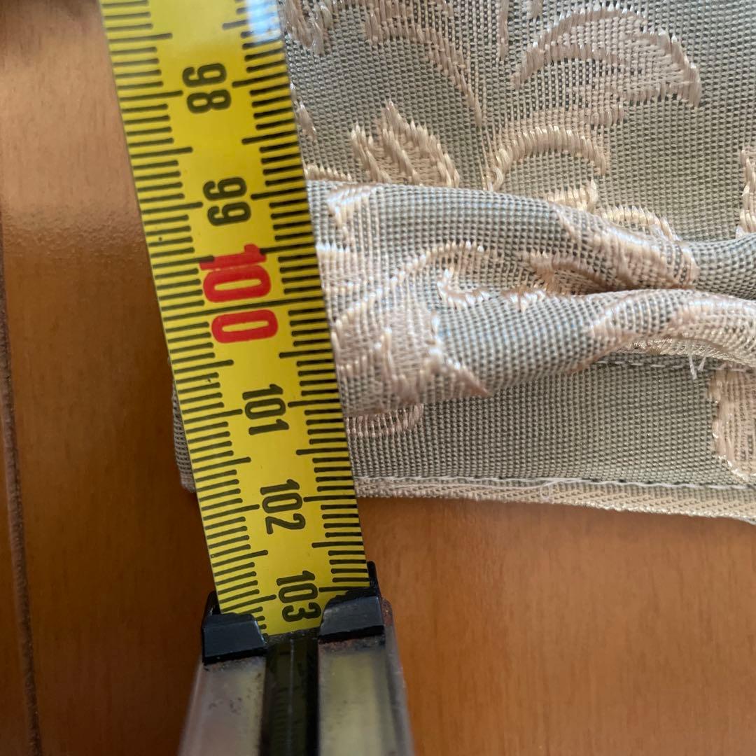 エンボス花柄グレー系ドレープカーテン150x100cm 2セット