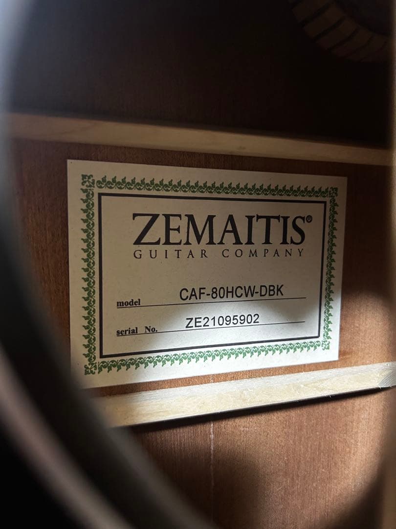 sai　ZEMAITIS エレアコ CAF-80HCW-DBK ハート