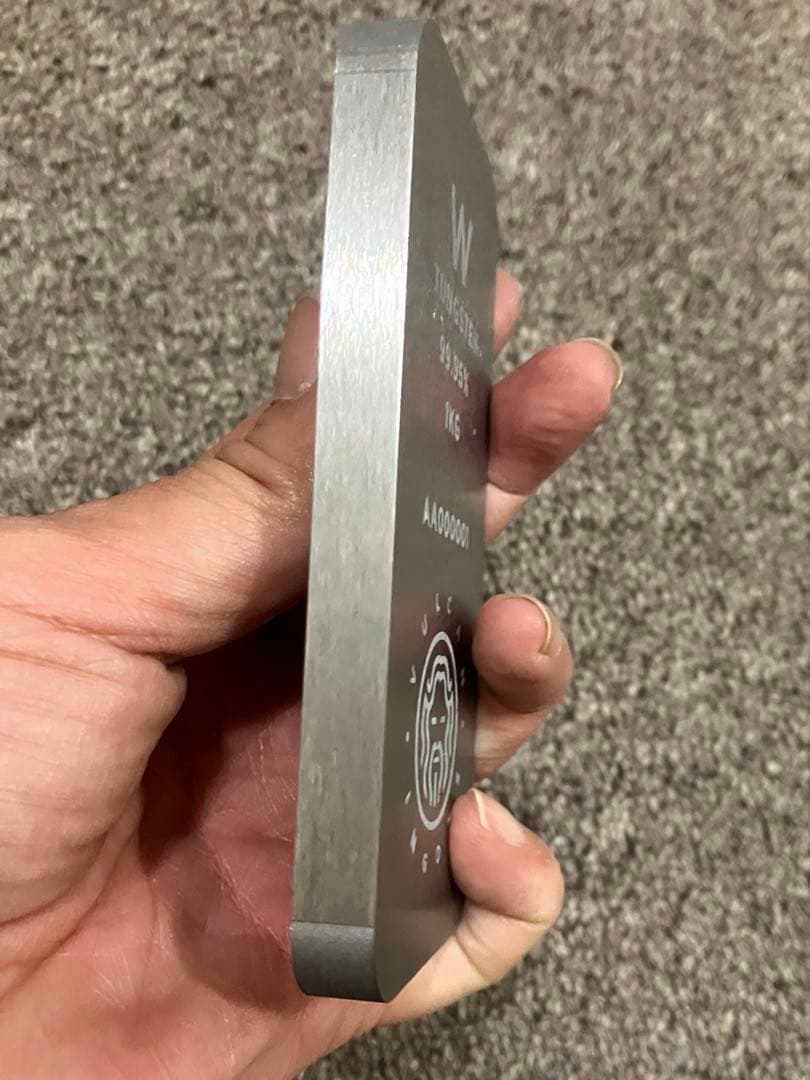 希少　タングステン　インゴット1kg レアメタル　元素標本　tungsten